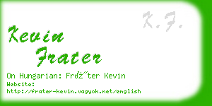 kevin frater business card